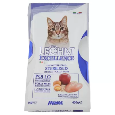 Lechat Crochete de pui Excellence pentru pisici sterilizate 400 gr Bax 10 buc