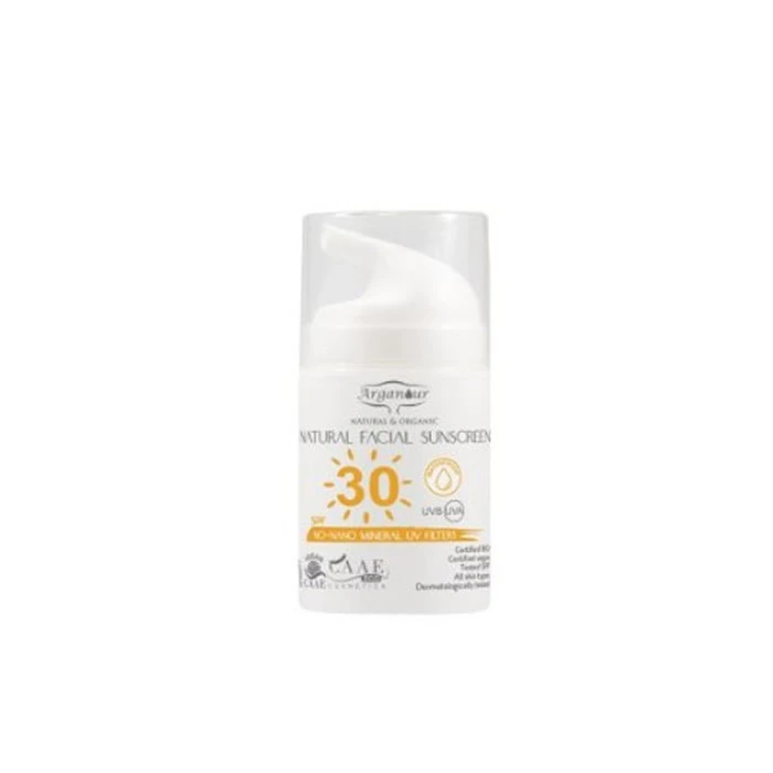 Arganour natural & organic crema solare per il viso spf30 50ml