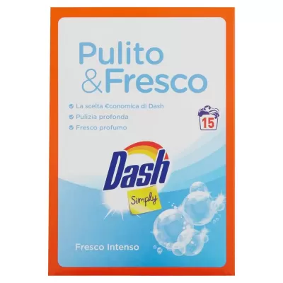 Dash Detergent de Rufe Praf Simply 15 spalari Bax 12 buc.