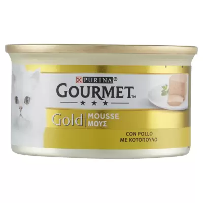 Gourmet Hrana Pisici Gold, Mousse cu Pui, 85 g Bax 24 buc.